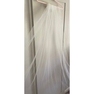 Vivienne Atelier NWT Custom Cathedral Veil – 175″/14.5ft Ivory Tulle Beaded